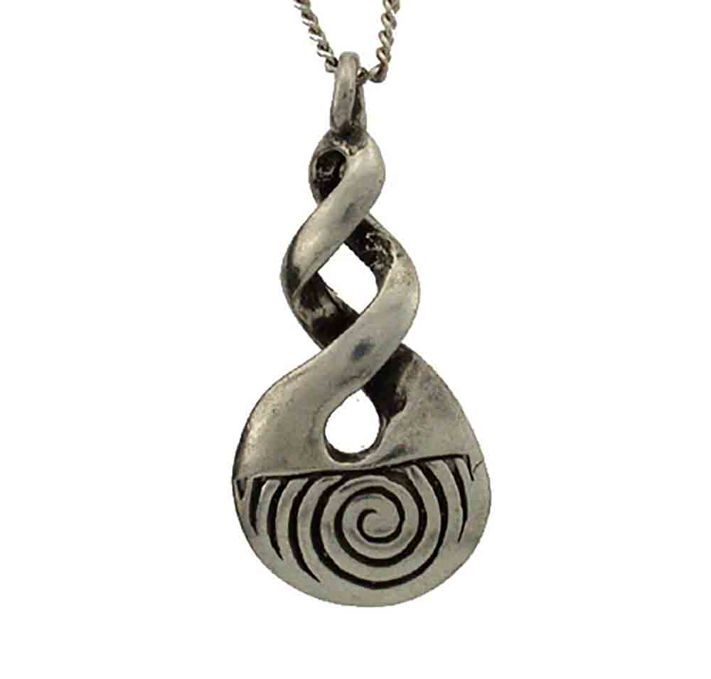 Pend Pewter Triple Twist
