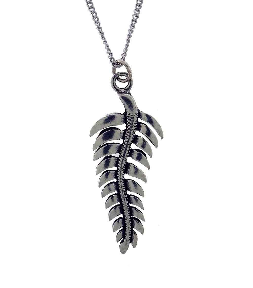 Pewter pendant fern