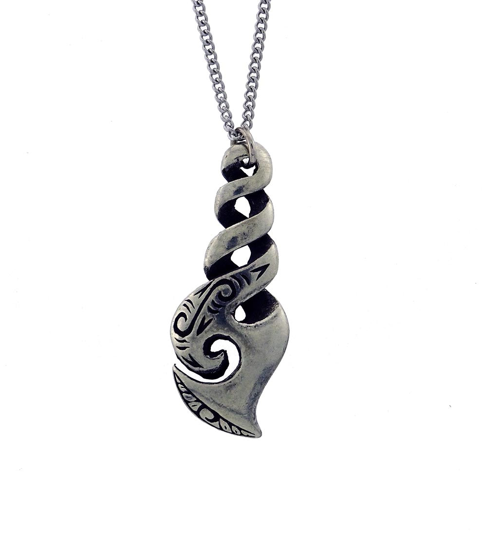 Pewter pendant triple twist