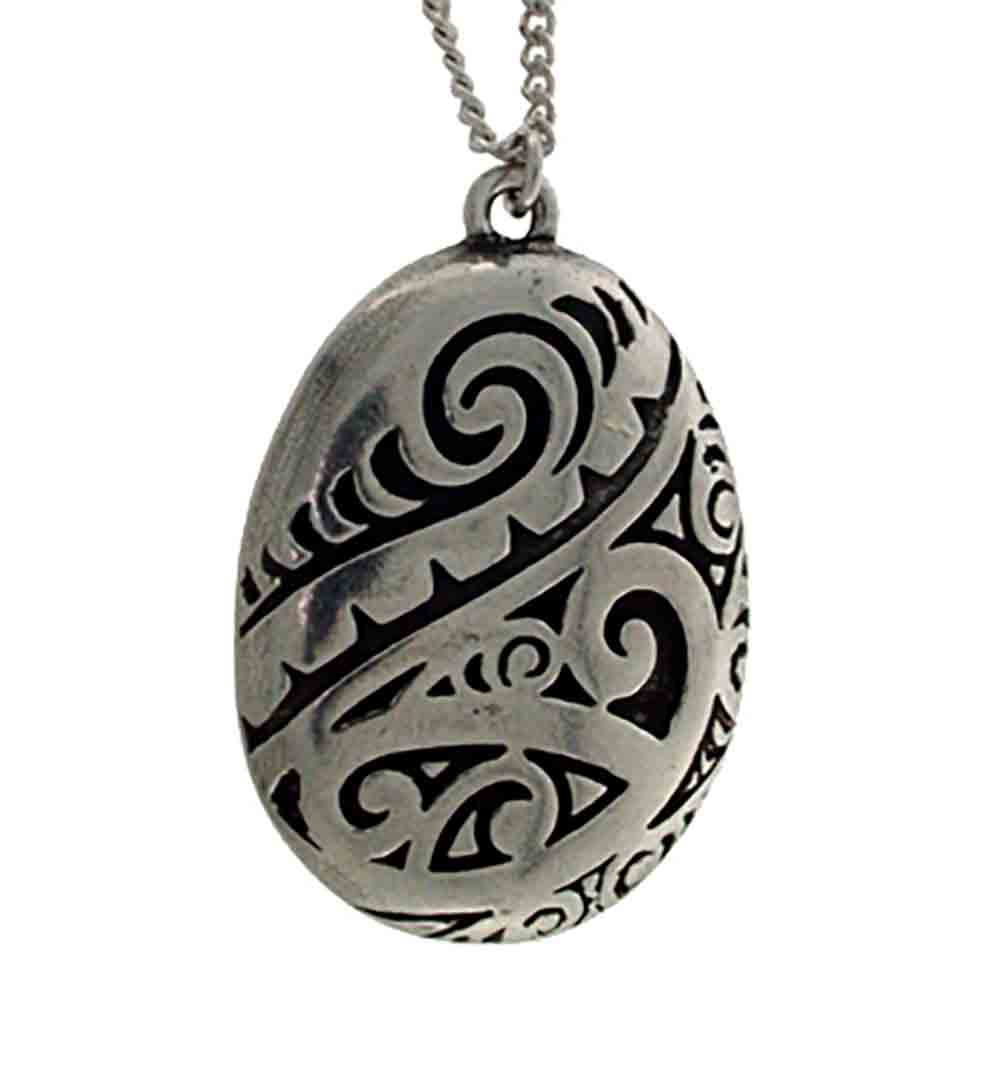 Pend Pewter Spirals chain