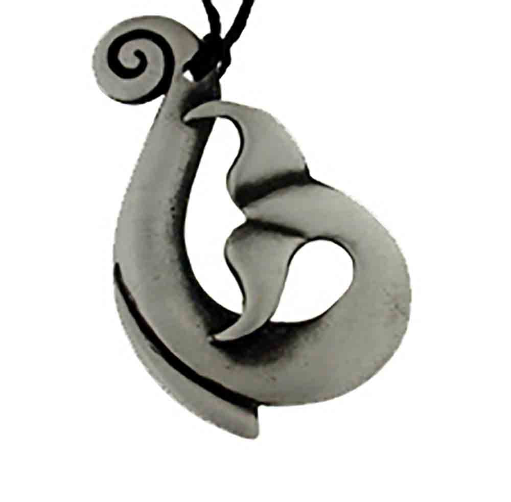Pendant pewter fish hook