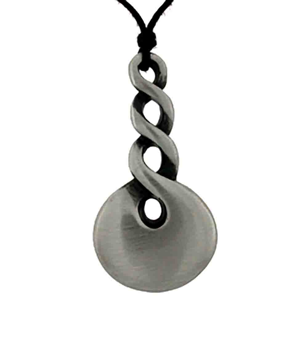 Pendant pewter four twist