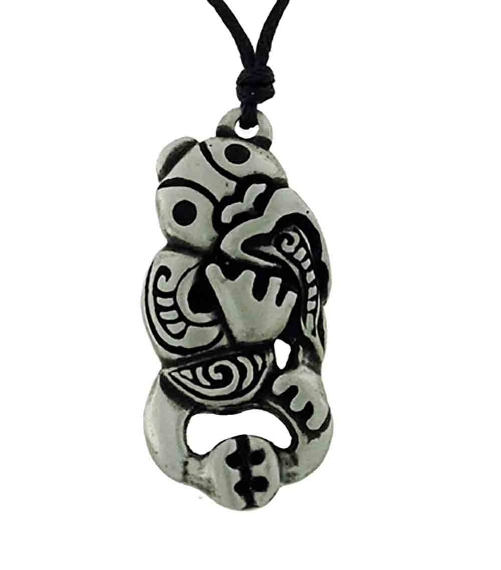 Pend pewter long tongue tiki