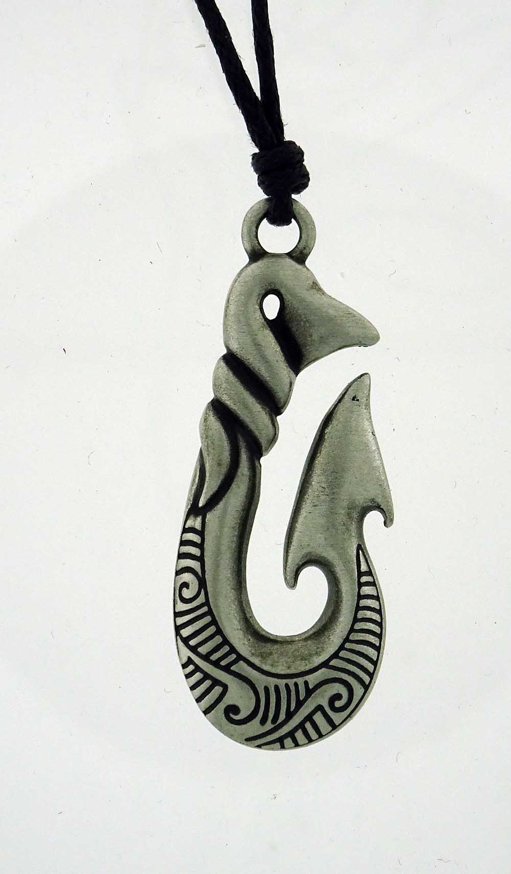 Hook pewter pendant