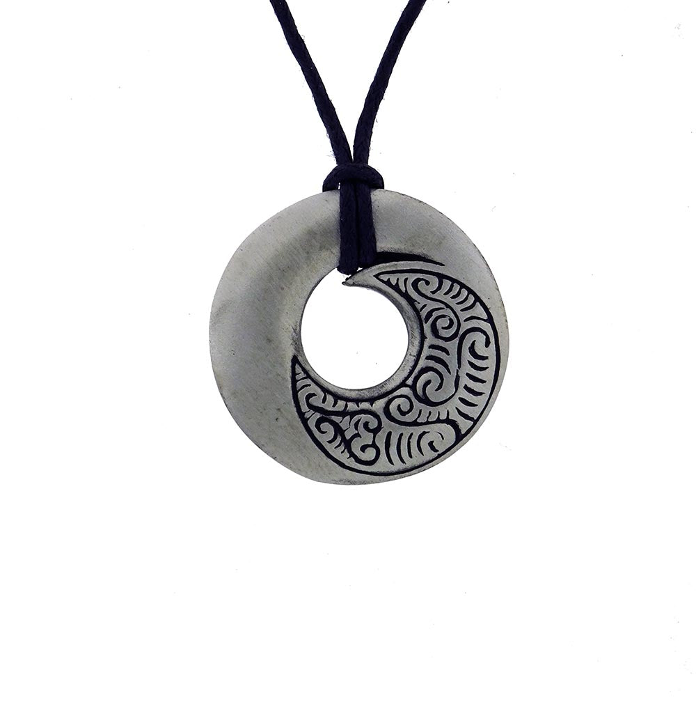 Pewter pendant koru