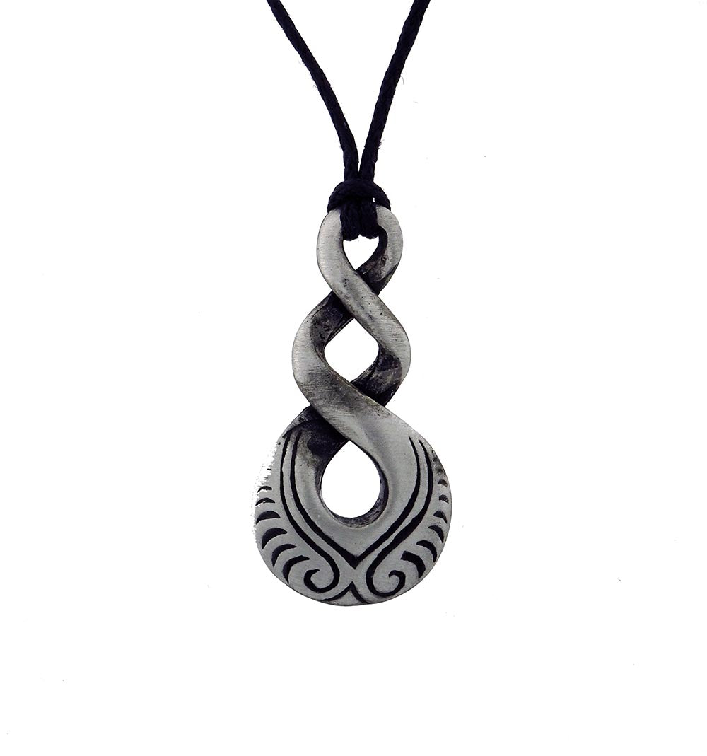 Pewter pendant triple twist