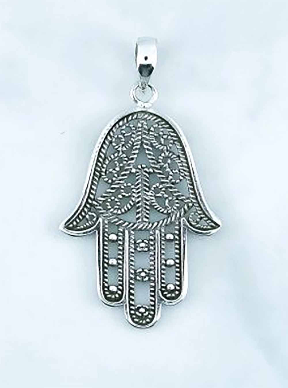 Hamsa Hand Pendant 33x21mm stg silver SALE