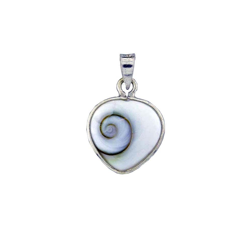 Cats eye pendant heart spiral