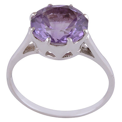 RA532 Ring Amethyst 11x11 facet round