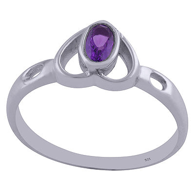 RA533 Ring Amethyst 7x8 oval facet