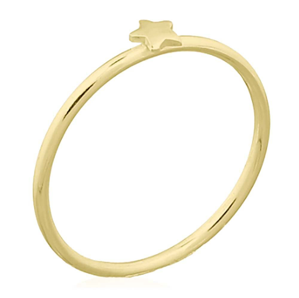 Star stacking Ring Gold Plate