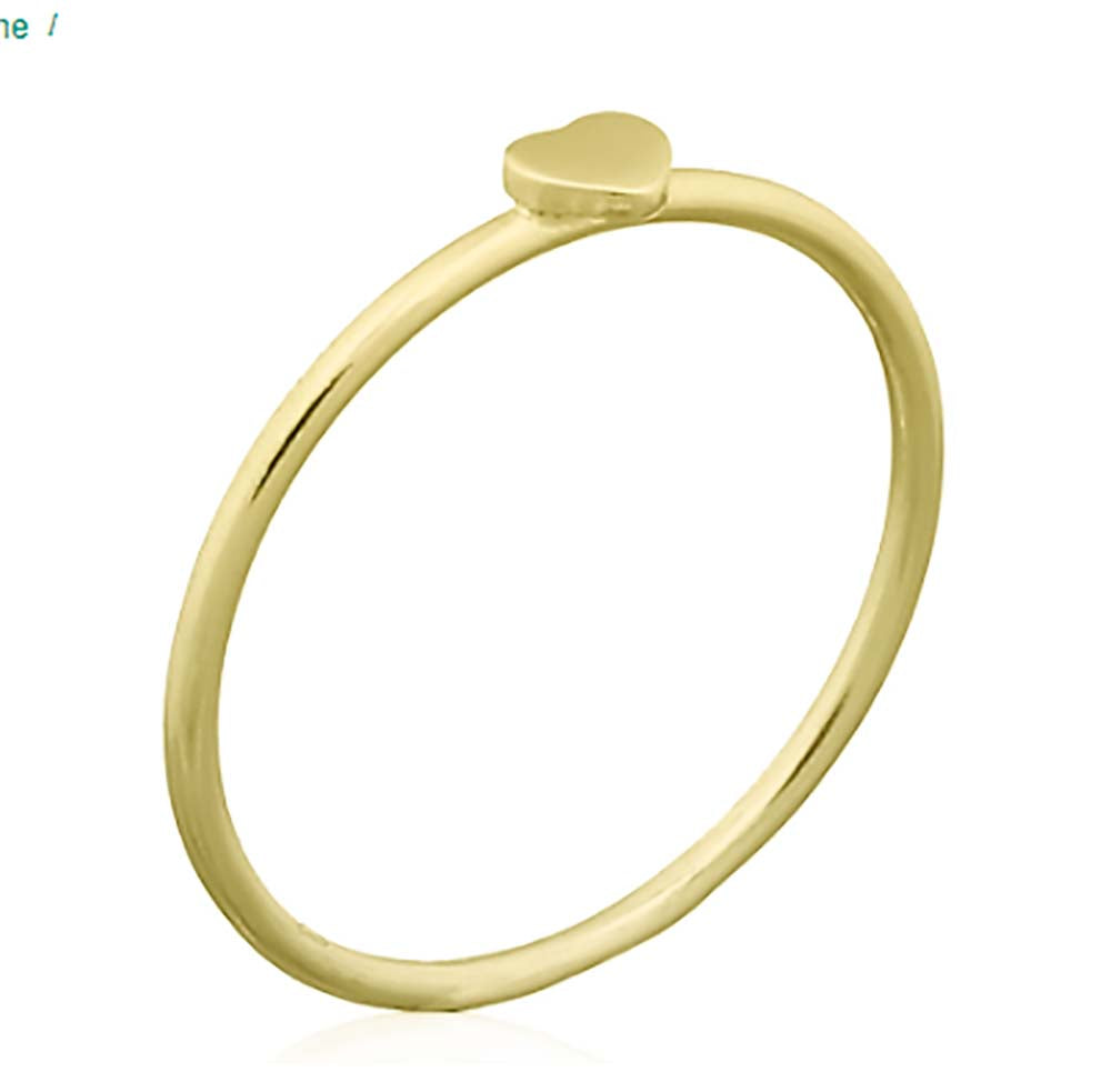 Tiny Heart ring 1 micron Gold Plated Stg Silver
