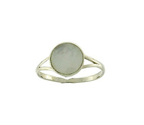 Ring MOP & stg silver 10mm