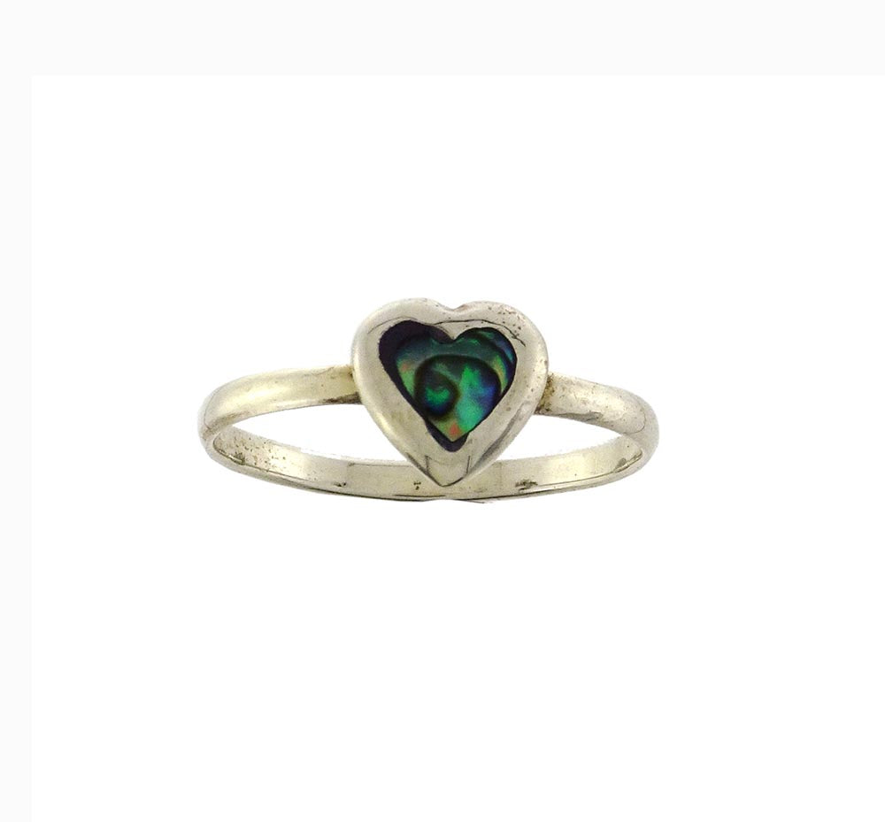 Paua ring heart
