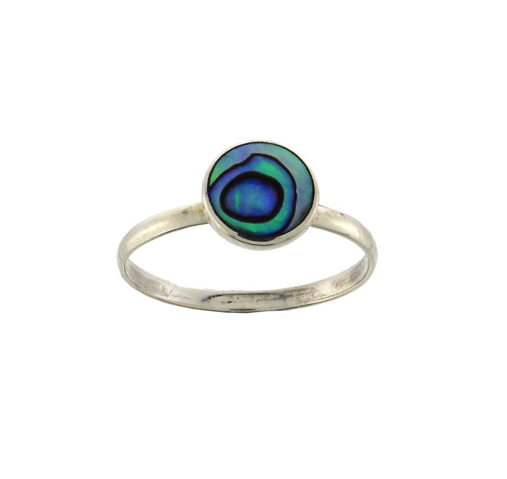 Paua ring 8mm round