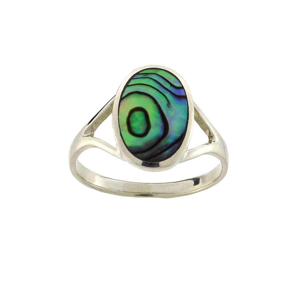 Paua ring oval