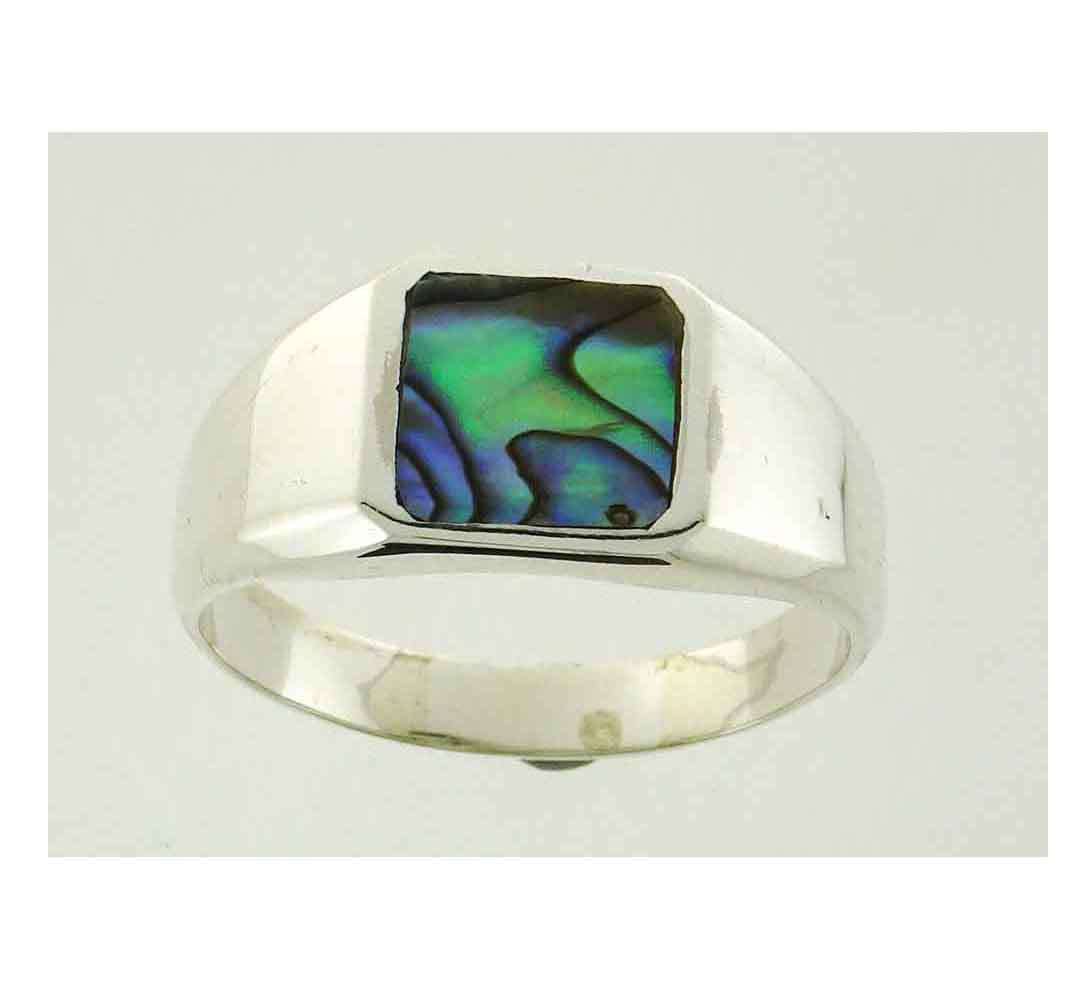 Paua 11mm square Mens size Stg