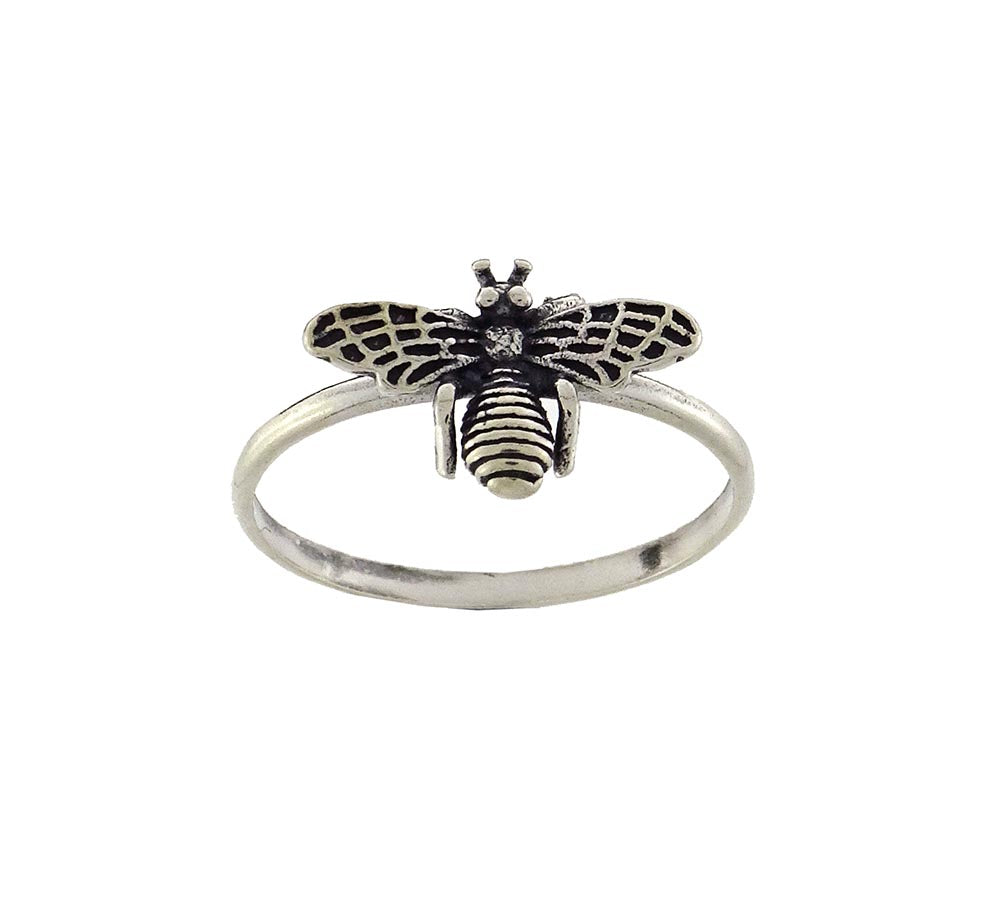 Silver ring honey bee