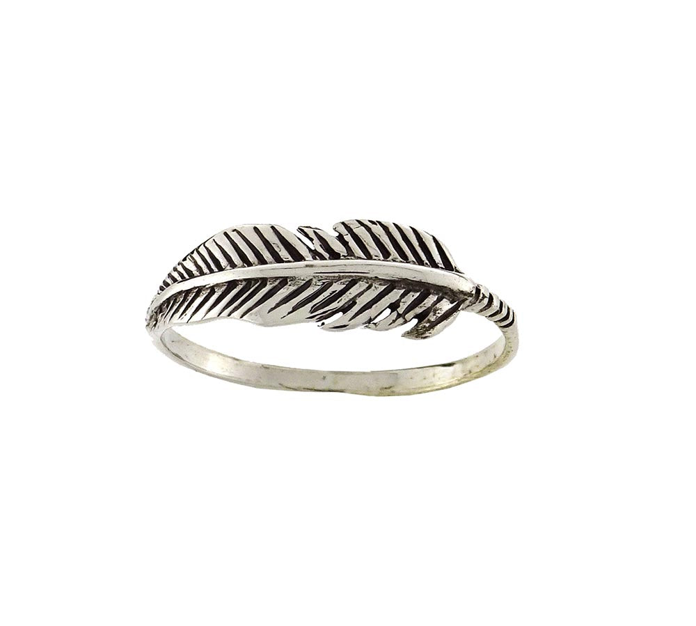 Sterling silver ring fern