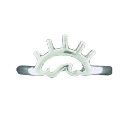 Ring Stg silver sun & wave