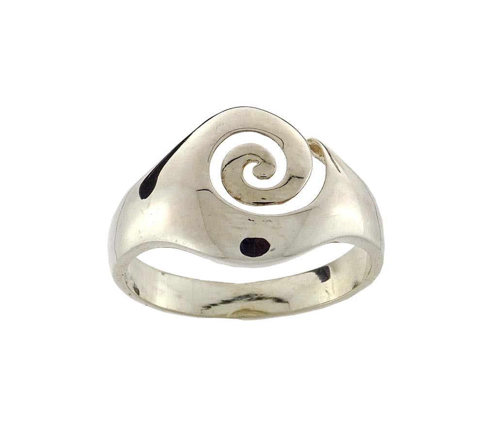 Sterling silver ring spiral
