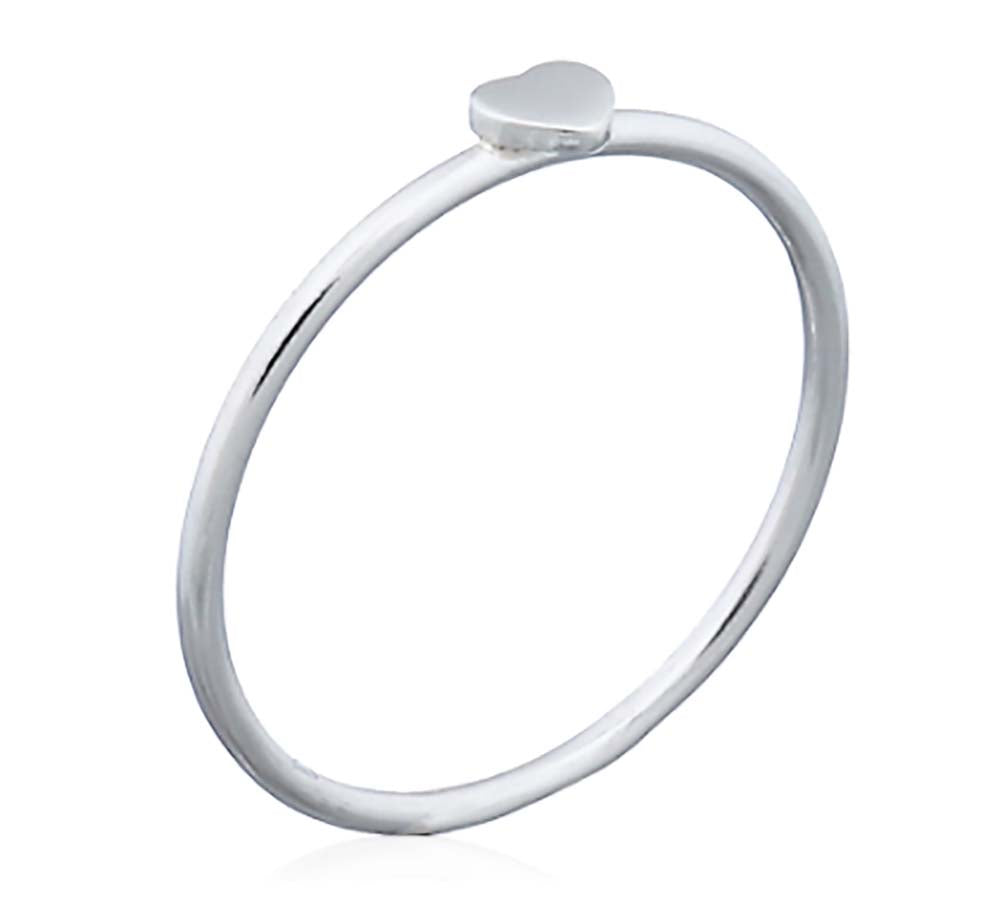 Tiny Heart stacking Ring stg s