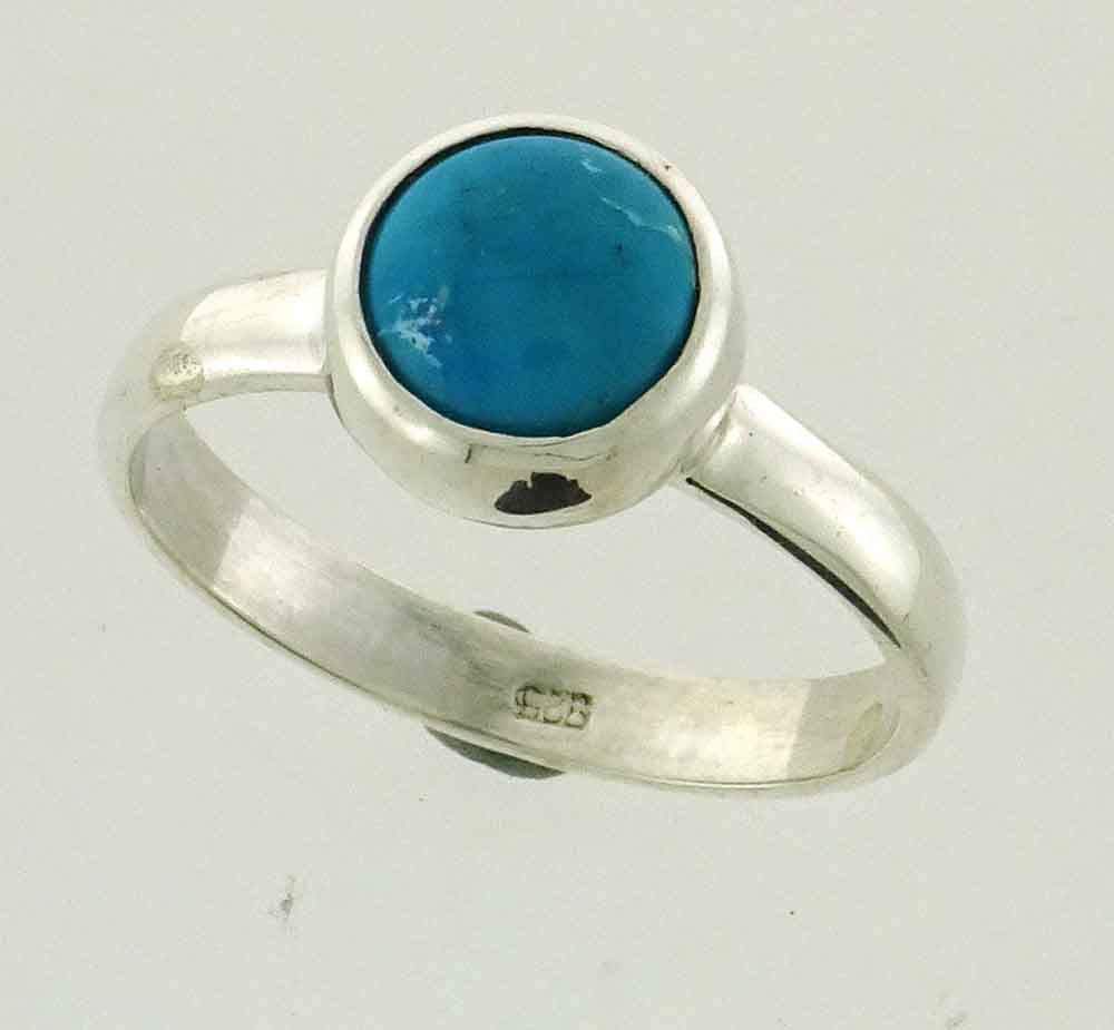 RT201M Turquoise 8mm round cabachon