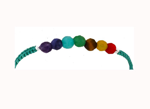 Bracelet Chakra stones Teal co