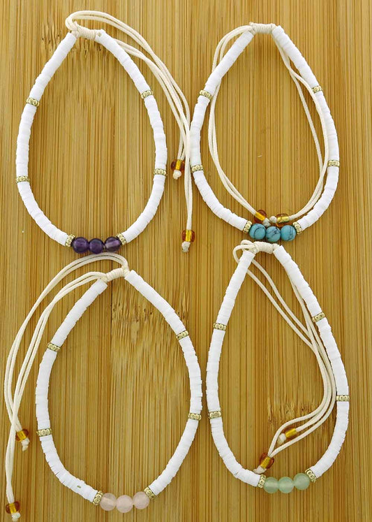 Gemstone Beads 6mm x3  Amethys