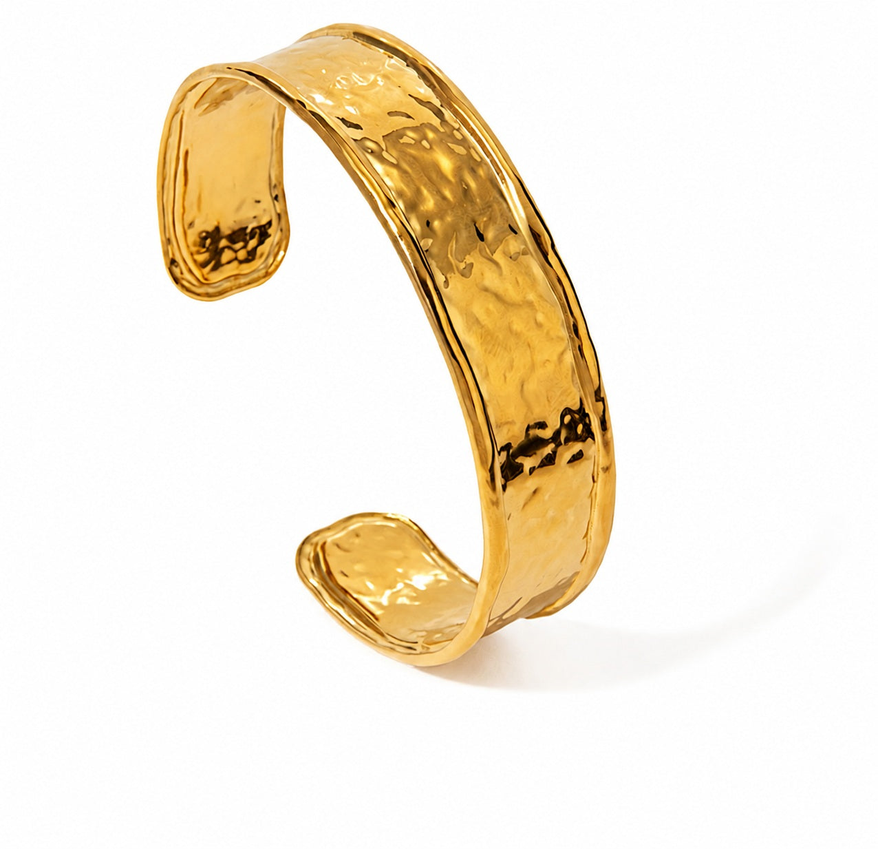 18K Gold Plated Stainless Steel Bangle 15mm wide