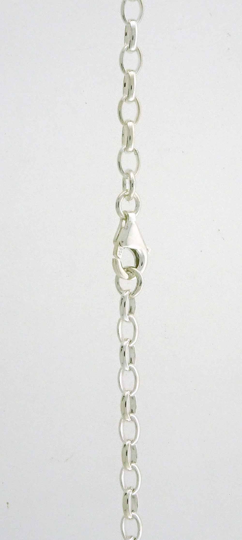 45cm oval Belcher Chain Stg Si