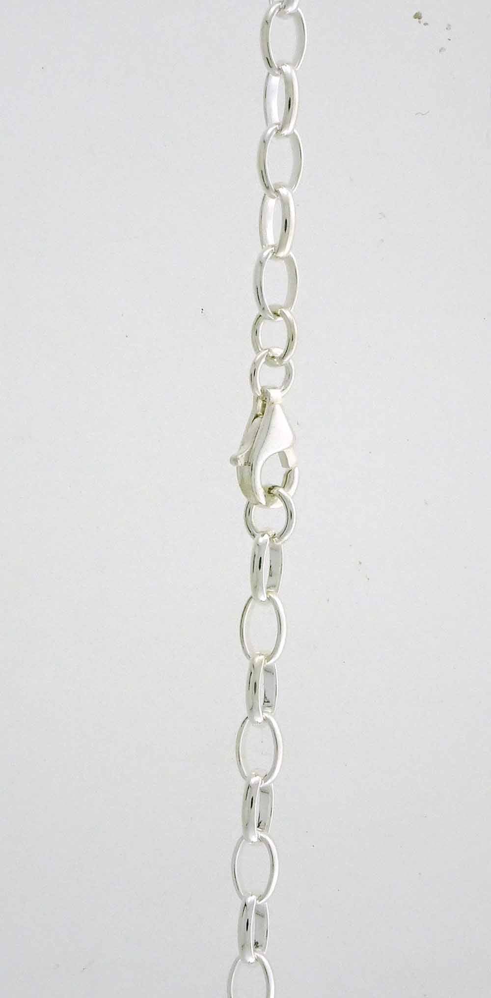 55cm oval Belcher chain stg si