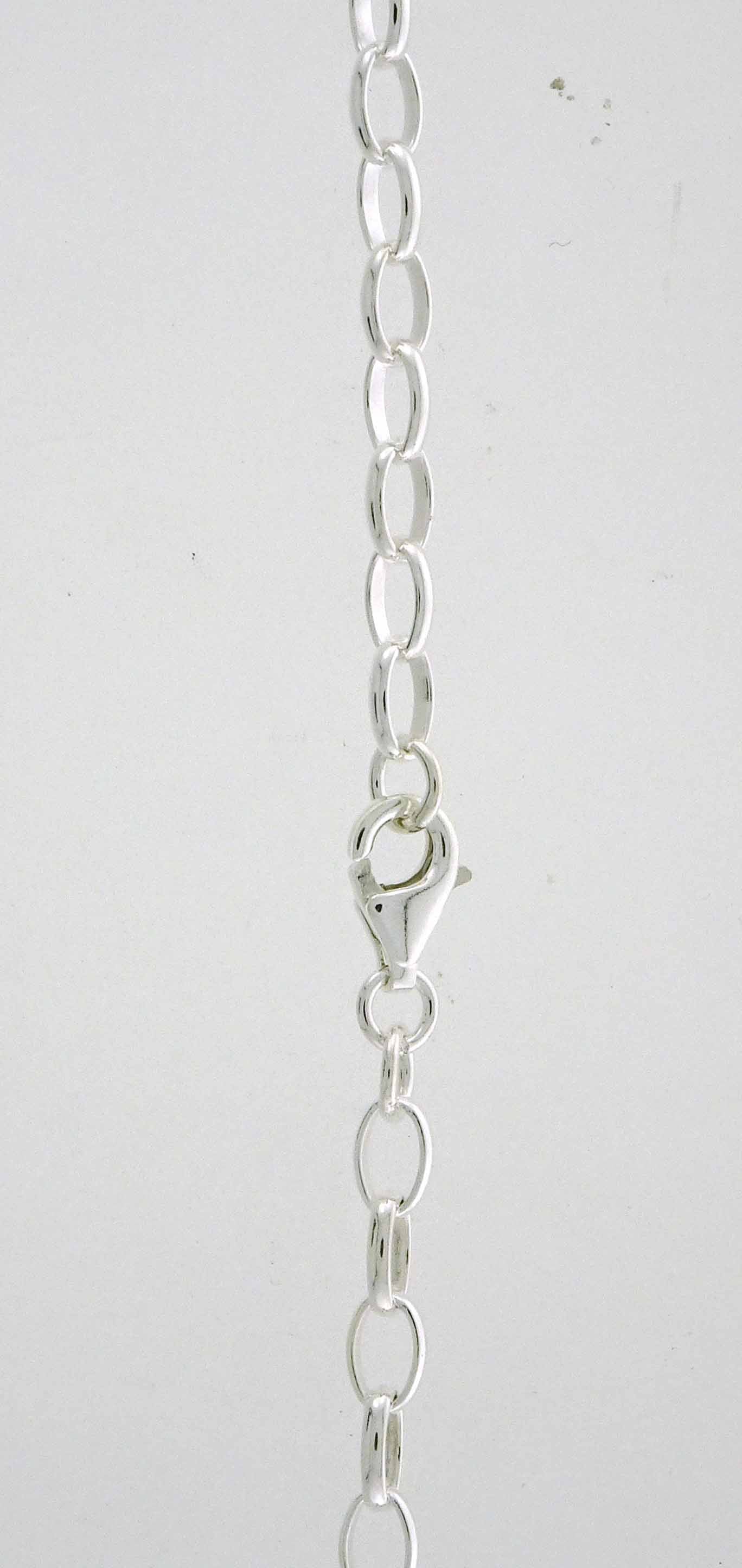 60cm oval Belcher chain stg si