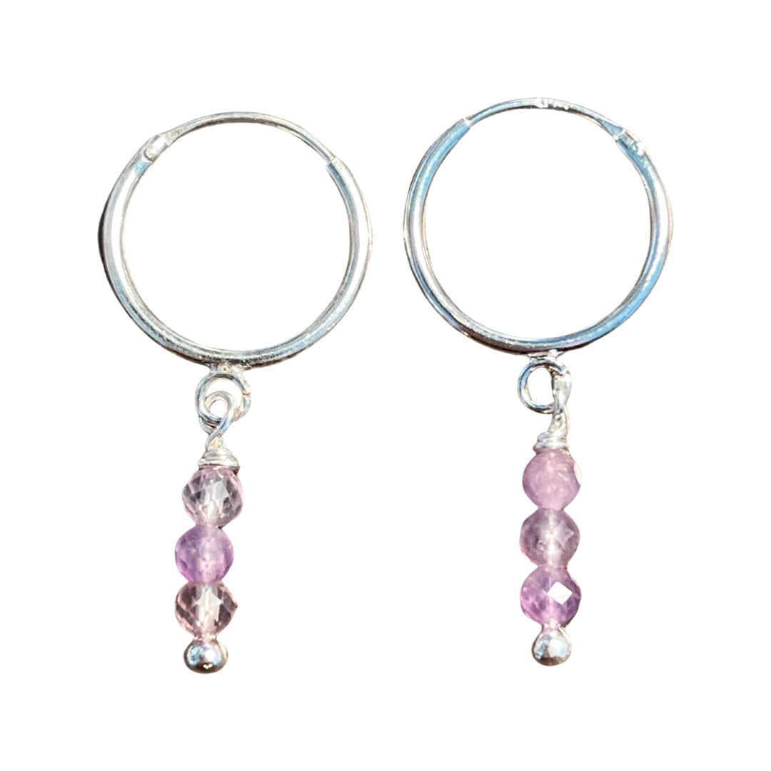 Amethyst  hoop E/r
