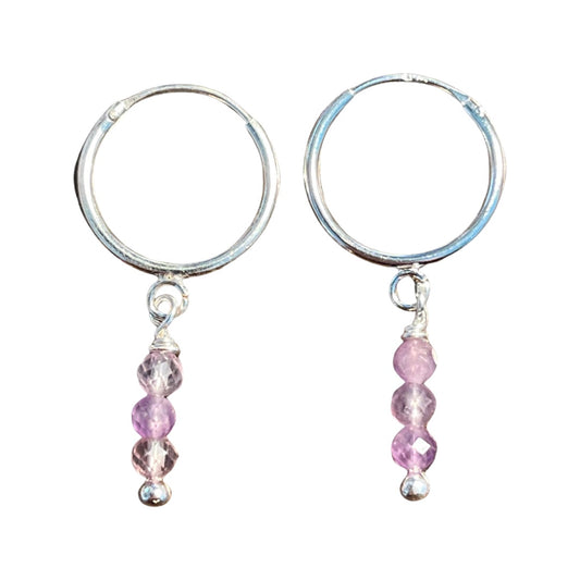Amethyst  hoop E/r