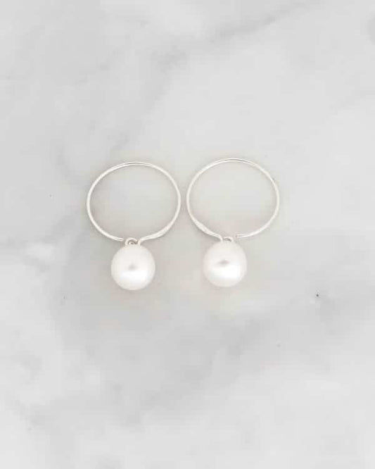 Earring Pearl 12x10mm on