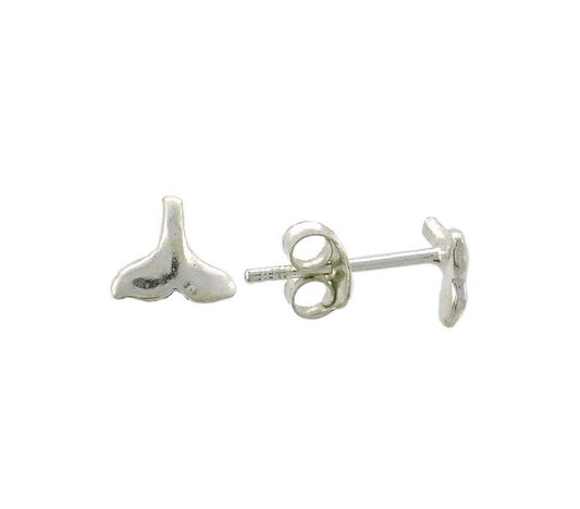 Tiny Whale tail Stud Stg Silve