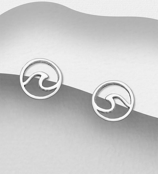 Wave stud in circle