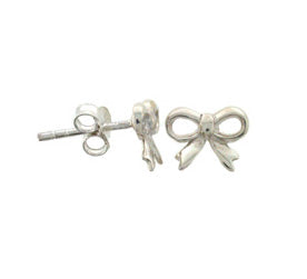 ER Stud stg silver Bow 7x9mm