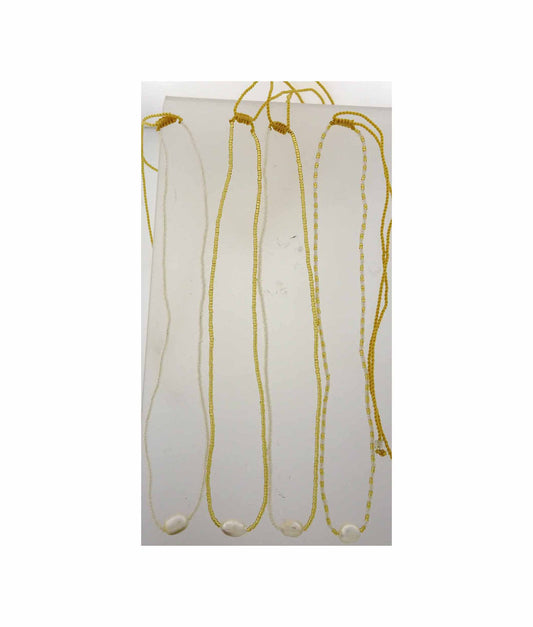 Pearl & Glass Beads Necklace Gold Pack of 3