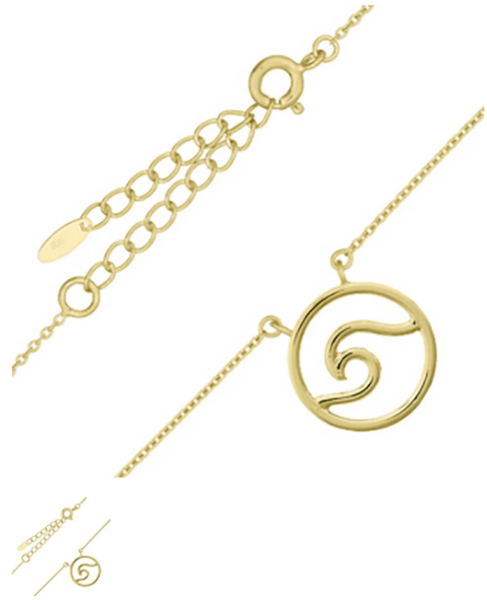 Wave Necklace Gold Plate 1 mic