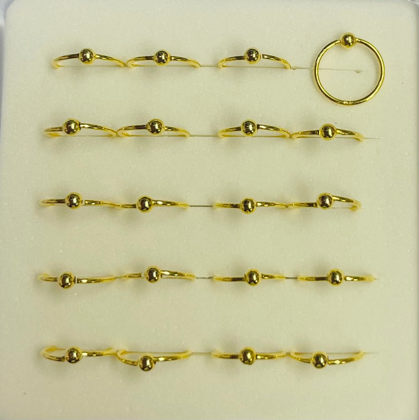 Nose Ring 8mm gold plated