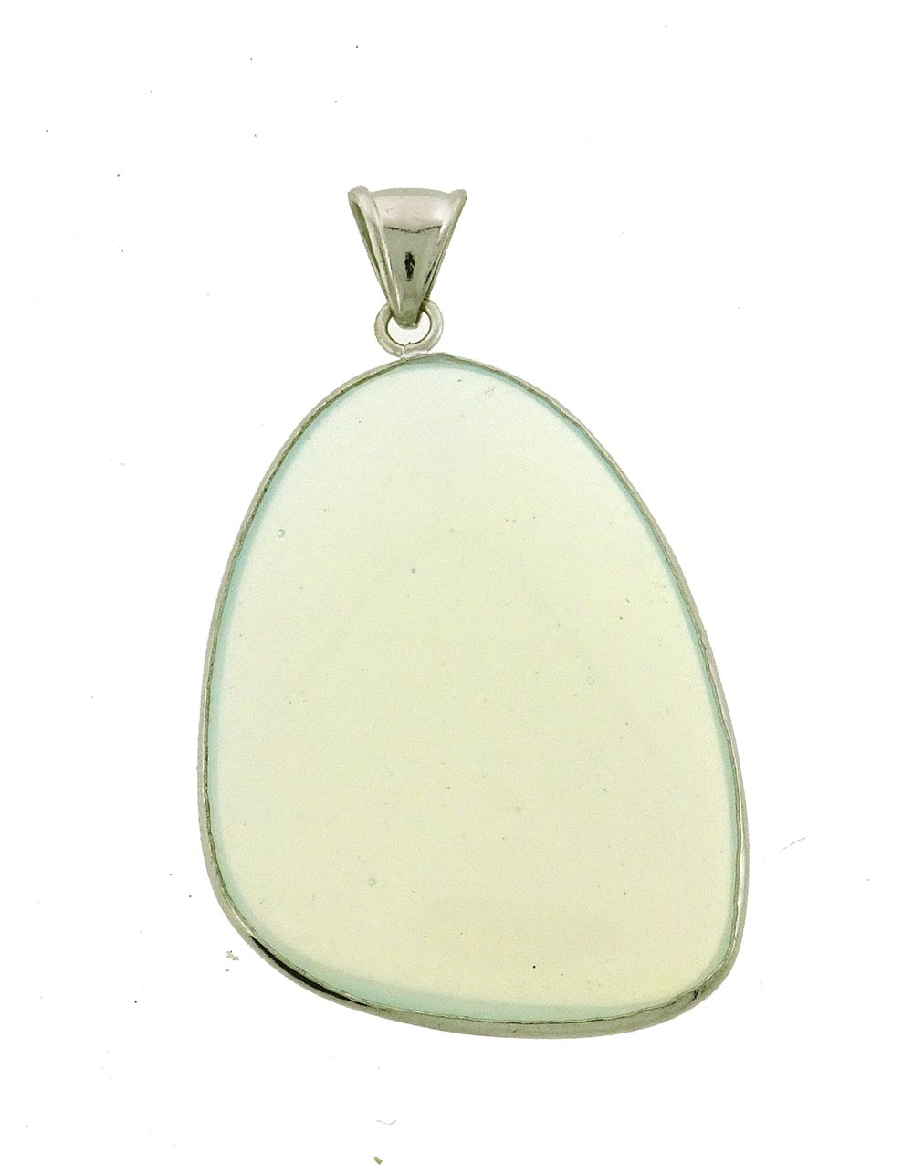 Pendant Opalite rhodium & silver plated SALE