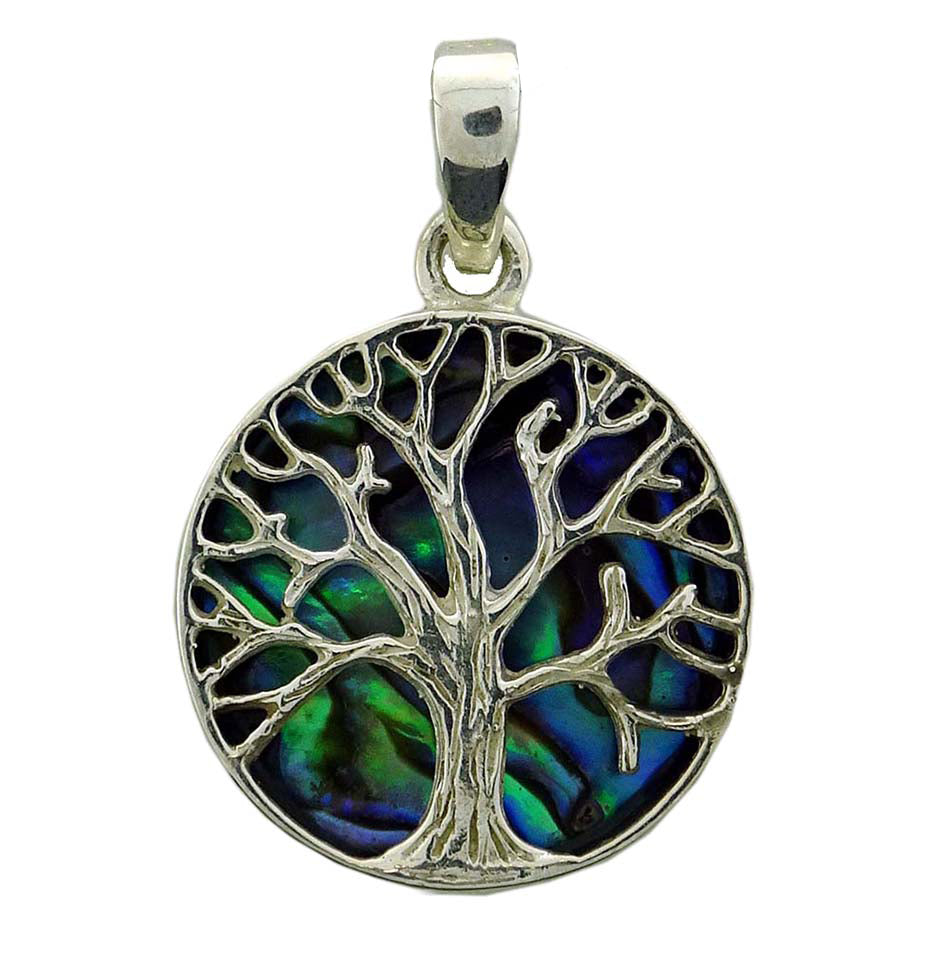 Paua pendant tree of life