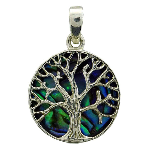Paua pendant tree of life
