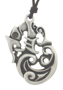 Pendant pewter manaia
