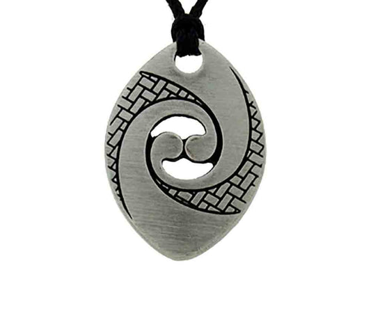 Pend Pewter Koru basket weave