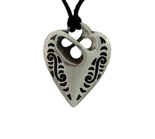 Pend Pewter Heart Crossover