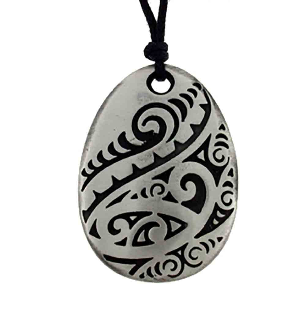 Pend Pewter Oval with Korus