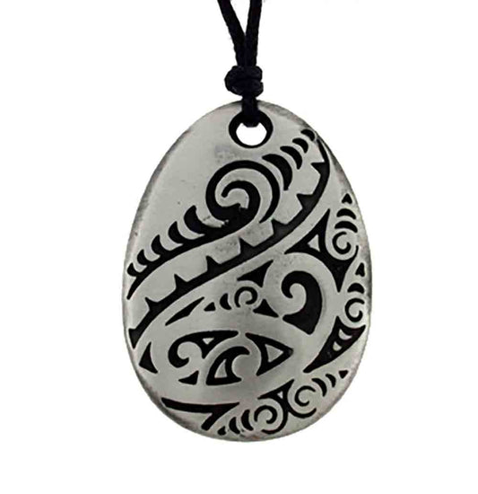 Pend Pewter Oval with Korus